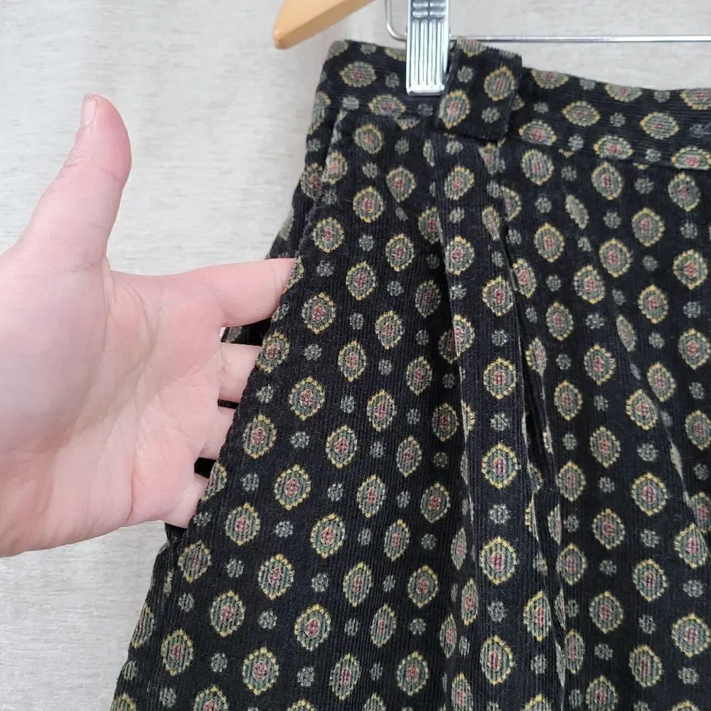 Counterparts Vintage High Waisted Cords Corduroy Shorts Black Whimsigoth Dark